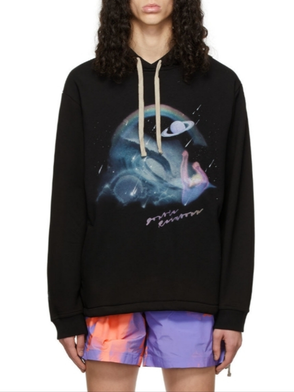 Double Rainbouu Black Couch Surf Crew Sweatshirt Hoodie Size Small
